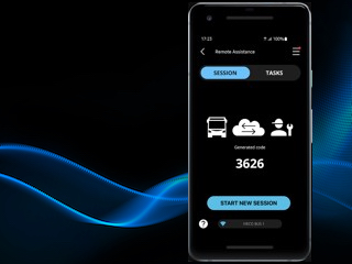 blue waves on black, border design element